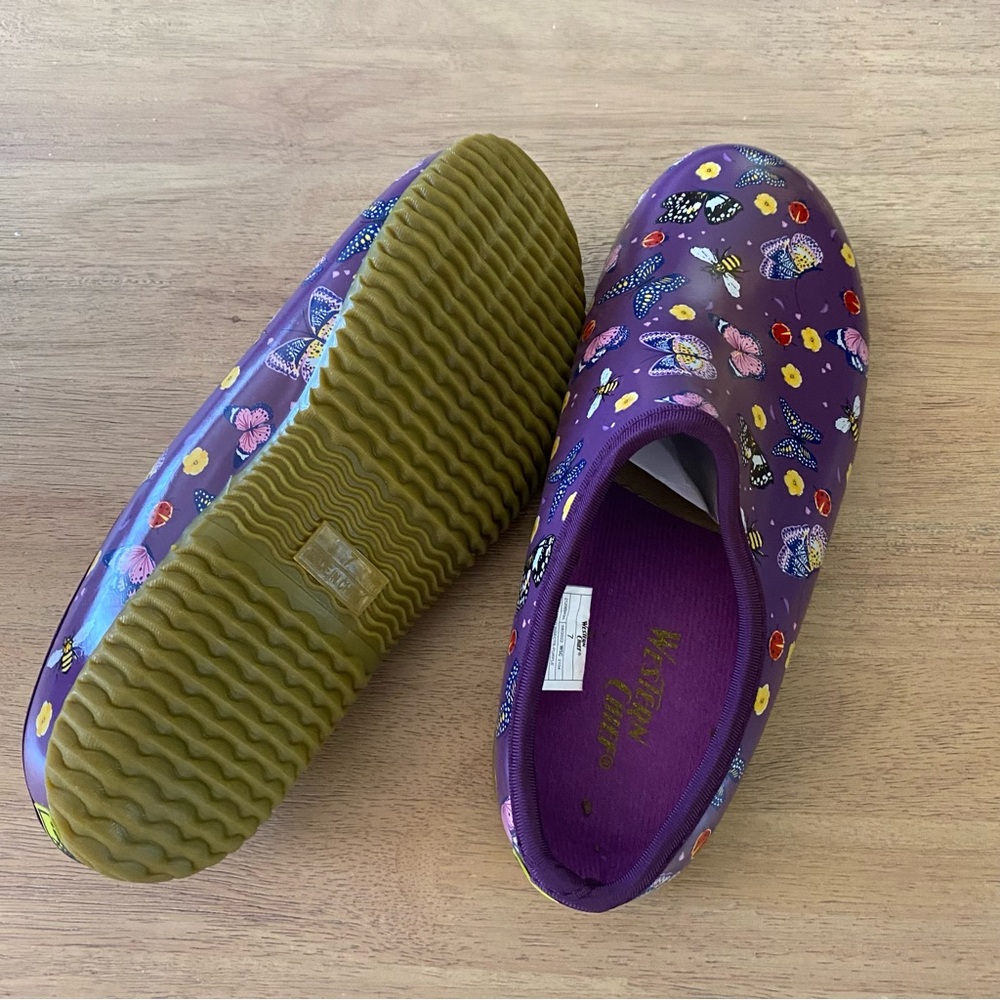 Purple Garden Clogs 7 | Enchanted Insects Purple Butterflies Bees Ladybugs - Picture 6 of 7